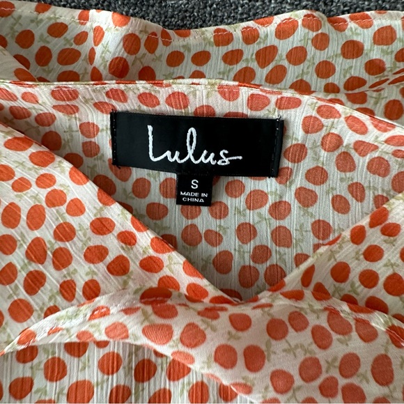 Orange crop blouse, Lulu’s, spaghetti strap with cutouts, size S, NWT - Picture 4 of 6